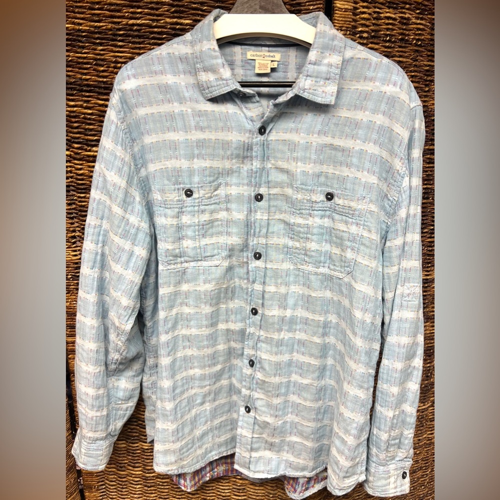 Carbon 2 Cobalt- Mens Button Up‎ Shirt, Size: Large, Pre-Owned
